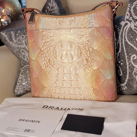 Brahmin Katie Scallop Bondi Iridescent Adjustable Crossbody Bag NWT - Picture 3 of 10
